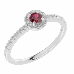 Gyémánt és rubin köves arany gyűrű